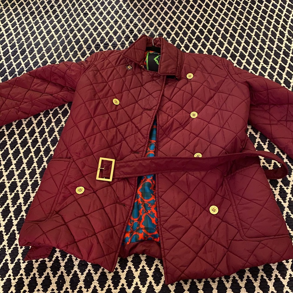 Maroon Quilted Jacket - Mint Condition! - image 2